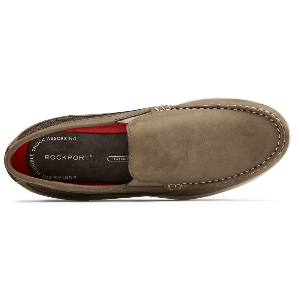 Rockport Mens Cullen Venetian - Slip-On Dark Olive - JCL204589